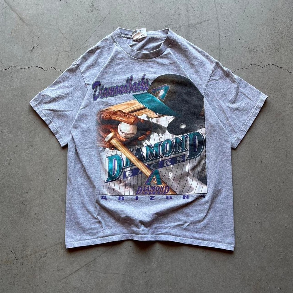 Vintage Lee Arizona Diamondbacks T Shirt Mens Large Grey MLB Baseball 1998 90s